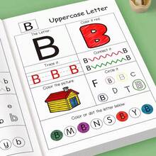 48 páginas Libro de trabajo de trazado de letras ABC para niños | Práctica de letras de la A a la Z, adecuado para preescolar y jardín de infantes | Divertido libro de práctica de escritura temprana, incluye páginas para dibujar, libro de práctica, práctica de palabras mágicas, un gran regalo y también un libro práctico de práctica de escritura en inglés, ideal para la temporada de regreso a clases. - Rojo - Ver 3