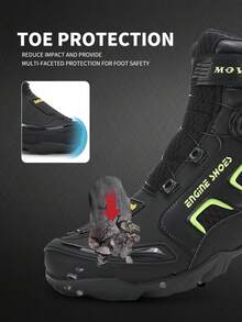 Motorcycle Boots - 6068 Black/Gray - View 6