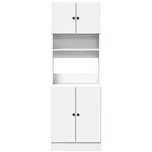 vidaXL Armadio da cucina bianco 60x50x180 cm in legno ingegnerizzato - Bianco - Visualizzare 1