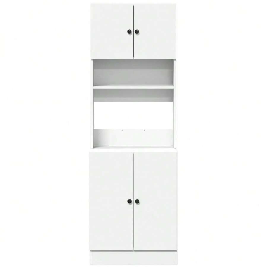 vidaXL Armadio da cucina bianco 60x50x180 cm in legno ingegnerizzato - Bianco - Visualizzare 1