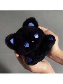 可爱毛绒泰迪熊玩偶，表情略带忧郁——蓬松柔软的毛绒玩具，适合女孩，生日/圣诞节/情人节礼物，可爱家居装饰 - 彩色 - 查看 4