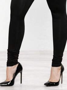 Women's Leggings With Butt Lift, High Waist, Side Eyelets, Zero Transparency - 黑色 - 查看 11
