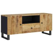 vidaXL Mueble TV 105x33,5x46 cm, mueble de madera y estructura de ingeniería - Marrón - Ver 3