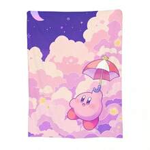Cute Kawaii Kirbys Knitted Blankets Fleece Cartoon Soft Throw Blankets For Bedroom Sofa Bed Rug3.Jpg - trắng - Xem 1