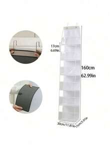 门后悬挂式收纳袋，多功能门后整理袋，分类收纳袋，可折叠家用收纳袋，壁挂式多层透明可视收纳袋