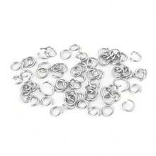 200pcs Stainless Steel Open Jump Rings, Necklace & Bracelet Connector Rings, Handmade Craft Rings, Beaded Bracelet Linking Rings, DIY Jewelry Making Findings - Single-loop Opening - View 6