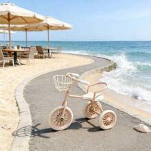 1:12 Handmade Wrought Iron Mini Tricycle Model, Wheels Rotate, No Electricity Required. Suitable For Miniature Landscape Photography, Scene Setting And Mini House Furniture Decoration. Lacquered Finish Ensures Durable And Wear-Resistant. A Versatile Holiday Gift.