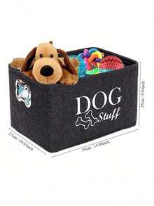 Cesta de almacenamiento de juguetes de peluche para mascotas con adhesivo - Caja de almacenamiento de juguetes para mascotas, cesta de almacenamiento espaciosa para mascotas - Organizador plegable de múltiples usos con asa resistente, adecuada para juguetes, ropa y suministros de aseo de perros - Diseño fácil de limpiar, creando un hogar ordenado, almacenamiento premium de juguetes, golosinas, accesorios y ropa sucia para mascotas sin desorden - Multicolor - Ver 8