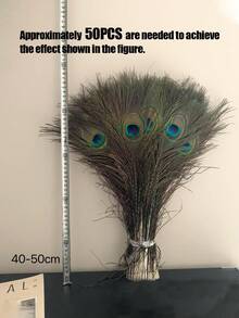 手工仿孔雀羽毛，适用于DIY工艺品、花瓶填充、优雅家居装饰、派对及婚礼装饰、节日庆典及手工制作，经典设计，手工细节，孔雀装饰 - 彩色 - 查看 6