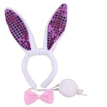 1pc Easter Animal Costume Set | Bunny Ears Headband, Bow Tie & Tail For Photo Props | Kids Dress-Up, Party Decor & Photo Studio Supplies - Perfect Gift For Birthday, Easter, Valentine's Day - Multicolor - View 5