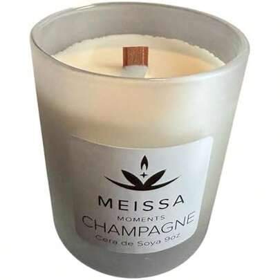 Vela Aromática de Cera de Soya 9 onzas (CHAMPAGNE)