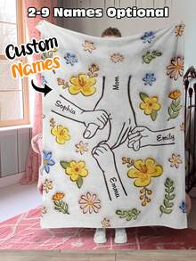 Esta manta personalizada para el Día de la Madre se puede personalizar con tu nombre. Se puede usar como chal, manta con estampado floral o manta con mensaje de aniversario. Es un regalo ideal para el Día de la Mujer, el estreno de una casa, el Día de San Valentín, aniversarios, el Día de la Madre y otras ocasiones. También es un regalo perfecto para mamá, abuela, esposa, esposo, padre, madre, familia y amigos. Adecuado para aniversarios, el Día de la Madre y cumpleaños. - Estilo 1 - Ver 40