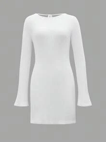 Live To Mo 夏季度假连衣裙套装，女士休闲性感沙滩裙，雪纺泳衣罩衫，情人节 - 白色 - 查看 3