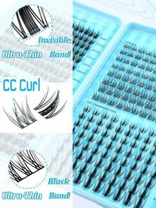 400pcs C-Curl Fluffy 3D Mink Eyelashes, High Quality, Lowest Price, New DIY False Eyelashes, Soft & Voluminous, Suitable For Makeup, Eyelash Extension, Short Lashes, DIY Lashes, Light Color Lashes, DIY Eyelash Extension At Home - Nhiều màu 2 - Xem 2