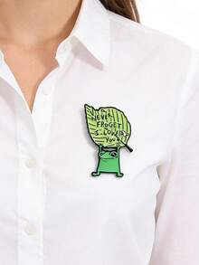 1 chiếc ghim cài áo hình chú ếch hoạt hình dễ thương "I Never Forget I Love You" (Tôi không bao giờ quên, tôi yêu bạn), thích hợp làm quà tặng trang sức thời trang cho bạn bè. - màu xanh lá - Xem 1