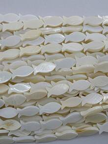 1pc Versatile Handmade DIY Shell, Mother Of Pearl, Asymmetrical Moon, Diamond, Hexagon, Small Fish Beaded Bracelet/Necklace Accessory, Random Pattern & Color - Multicolor - View 7