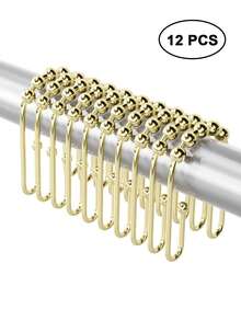 双面浴帘挂钩 防锈金属浴室淋浴挂环 适用于浴帘杆