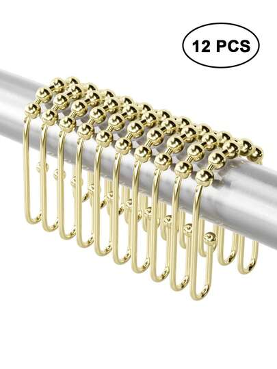 双面浴帘挂钩 防锈金属浴室淋浴挂环 适用于浴帘杆