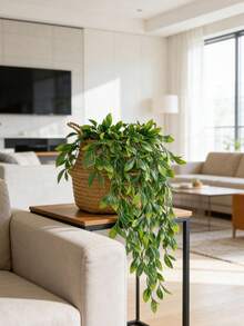 1 buc plante verzi artificiale suspendate de 30,31 inch, iarbă fildeș, decorare cu plante artificiale, plante verzi suspendate false, plante simulate, potrivite pentru decorarea camerei de acasă, decorare pentru rafturi interioare, decorare pentru grădină de perete exterioară, decorare pentru cadru de masă de terasă - Verde - Vizualizare 1