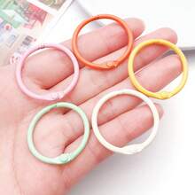 20pcs Metallic Loose Leaf Binder Rings Colored Metal Key Rings For Index Cards, Notebook, Keychains, School, Office, Home, Teachers, Craft Projects - Multicolor - View 3