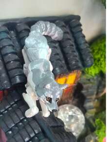3D Printing Movable Joint Husky Desktop Handicraft Ornament - Multicolor - Grayish White - View 4