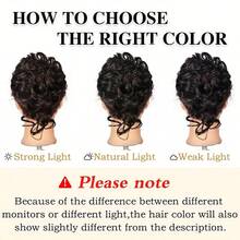 2个装合成发髻发圈，蓬松凌乱波浪卷发片，易于佩戴，打造凌乱发髻造型，百搭日常佩戴，适合女性日常、派对、万圣节、圣诞节、节日、婚礼等场合，可打造蓬松盘发、发髻、环绕式马尾辫。 - 彩色 - 查看 10