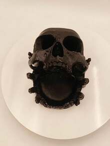 1件哥特式骷髅头首饰展示架 - 树脂多功能收纳架，带戒指、耳环、项链收纳盒 - 暗黑美学装饰，适合首饰爱好者，可作首饰塔或房间装饰 - 淺灰色 - 查看 8