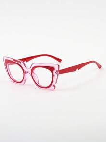 1 pieza Gafas de mujer casual vintage de ojo de gato con estampado de leopardo, sin receta, adecuadas para uso diario y fotografía callejera - Multicolor - Ver 14
