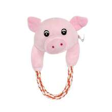 1pc Pet Sound Plush Doll, Cartoon Plush Stuffed Animal With Rope, Built-In Sound Device, Suitable For Small/Medium Dogs, Puppies, Cats, Braided Rope For Chewing And Teeth Cleaning, Includes Pig/Duck/Frog/Bear Plush, Puppy Sleeping Companion, Sound Training Doll - Multicolor - View 14