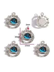 5件套合金饰品配件，镶嵌水钻的行星、星星、月亮吊坠，可作手链、钥匙扣、耳环挂件。 - 星空吊墜 - 查看 11