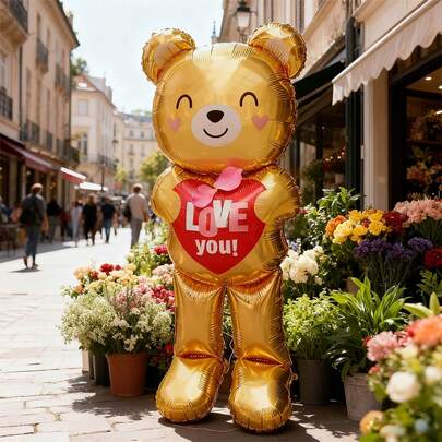 Bóng bay hình trái tim khổng lồ 60 inch với dòng chữ "LoveYOU" (Ôm nhau yêu thương), trang trí tiệc Valentine, trang trí đám cưới, kỷ niệm, tiệc cô dâu, tiệc sinh nhật - Không cần nguồn điện.