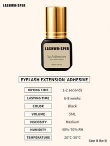 1 Second Drying, 5ml Eyelash Extension Glue, Strong Hold For 6-8 Weeks, Low Odor, Mink Eyelash Glue - White - View 4