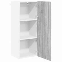 vidaXL Armoire suspendue avec porte Riga Gris Sonoma 40 x 31 x 100 cm - Gris - Voir 5