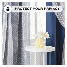 Navy Blue Blackout Curtains  Bedroom - Polka Dot Sheer, 52x95 Inch - 如圖26 - 查看 4