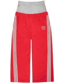 Y2K Oversized Wide Leg Track Pants - Striped Graphic Streetwear - Đỏ - Xem 1