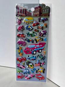 New Creative Cartoon Bubble Stickers, Cute Bubble Stickers, 3D Self-Adhesive Sticker Paintings, Luxury Car , Various Patterns