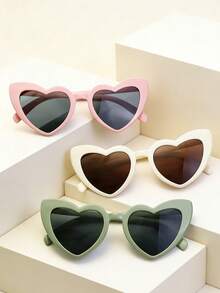 3副女孩派对眼镜，独特的心形设计，贴合舒适，造型优美，非常适合派对拍照和旅行。 - 彩色 - 查看 8