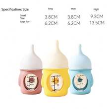 宠物奶瓶，幼猫幼犬奶瓶，宠物喂食饮水用品，宠物喂食工具，适用于喂养：幼猫、幼犬、兔子、仓鼠和其他小型动物，硅胶奶嘴，宠物奶瓶会显示容量比例（80毫升-20毫升），宠物用品，小型宠物奶瓶 - 80ml+20ml - 查看 8