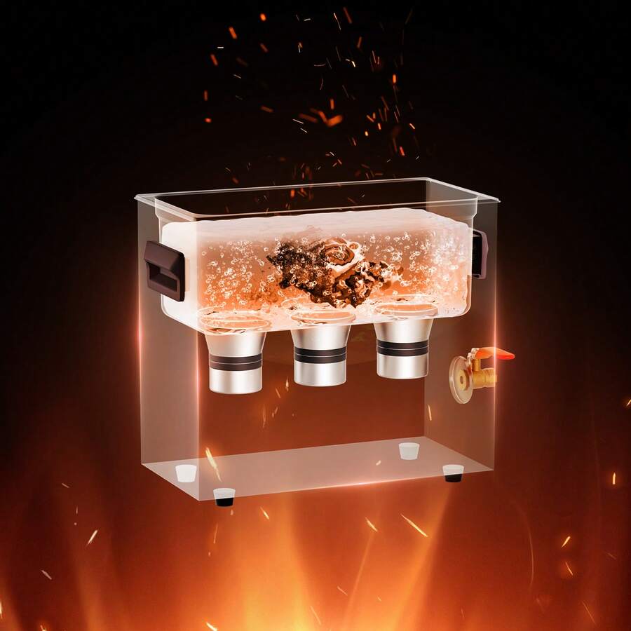 6L, limpiador ultrasónico con calentador temporizador y cesta, máquina de cavitación sónica digital profesional 60W, 180W, 480W, 600W, máquina de limpieza para instrumentos de reloj, gafas, moneda, piezas de metal, herramienta - 6 litros - Ver 1