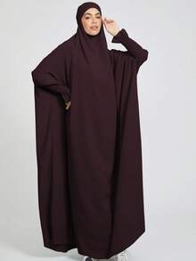 Bộ khăn trùm đầu Khimar thoáng khí và thân thiện với da, phù hợp cho phụ nữ Hồi giáo cầu nguyện và mặc hàng ngày, mọi mùa. - Nhiều màu - Xem 4