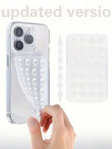 1pc Silicone Phone Sticky Grip Handle, Suction Cup Phone Case Stand, Hands-Free Adhesive Phone Handle For Selfie And Video, Phone Finger Grip Stand, Silicone Phone Grip, Suction Cup Phone Holder, Hands-Free Phone Handle, Ring Stand, Compatible With IOS And Android Phones - Multicolor - View 19