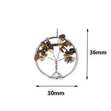 Ahknormailcui Vintage Stainless Steel Handmade Beading Natural Stones Tree Of Life Pendant Irregular Crystal Agate Elegant Round Pendants For Diy Jewelry Making Necklace/Key Ring/Earrings Crafts Decorative Accessories - Tree Of Life - View 22