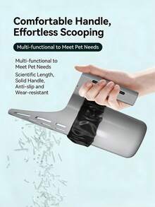 4-In-1 Portable Pet Waste Cleaning Shovel, Large Capacity Litter Scoop With Trash Bag Holder, Pet Poop Scooper, Litter Box Cleaning Bucket, Pet Supplies - Multicolor - View 8