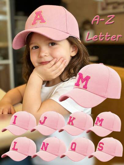 1pc Hat With 26-Letter Pattern, Kids Cap For Boys And Girls, Baseball Cap, Sun Visor Hat, Suitable For Outdoor Activities And Daily Wear, Sun Ion