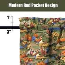 1 Piece Sunflower Kitchen Curtains And Valances Set For Windows Sunflower Art Kitchen Window Curtains Over Sink Decor 18x60 In - 格林1-13 - 查看 5