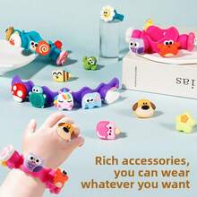 1pc DIY Silicone Bracelet Kit (For 3+ Years Old) | Multi-Element Beading, Enhance Children's Aesthetics, Promote Parent-Child Interaction | Non-Electric Toy Gift - Multicolor - View 5