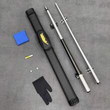 Black Tech 2 Pieces Billiard Cue Stick, 58 Inch Professional Pool Cue With 12.5mm Tip, Non-Slip Ergonomic Grip, Stable Power Transfer For 8-Ball 9-Ball Games - Silver - View 3