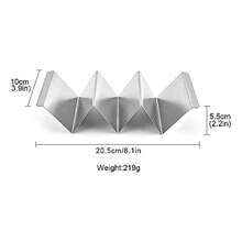 TendenciaBandeja Plato Holder Para 3 Tacos De Acero InoxidableCalidad premium - Plateado - Ver 3