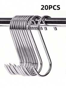 Bộ 1/10/20 móc treo thịt hun khói, chất liệu thép không gỉ 304, kích thước nhỏ/vừa/lớn, dùng để hun khói, săn bắn và chế biến, đa năng (kiểu ngẫu nhiên) - Nhiều màu - Xem 1