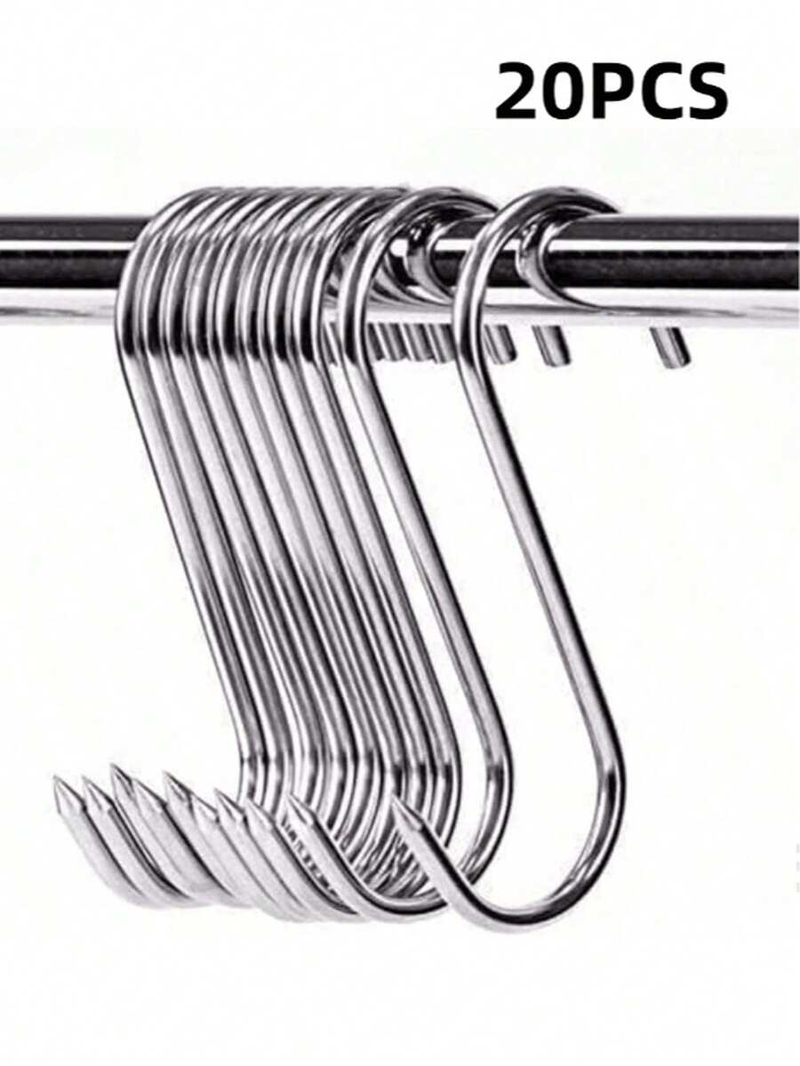 Bộ 1/10/20 móc treo thịt hun khói, chất liệu thép không gỉ 304, kích thước nhỏ/vừa/lớn, dùng để hun khói, săn bắn và chế biến, đa năng (kiểu ngẫu nhiên) - Nhiều màu - Xem 1